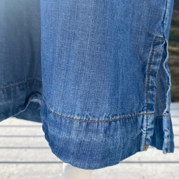 NWOT Cloth & Stone Chambray Off the Shoulder Shift Dress, Small, Blue - Picture 10 of 14